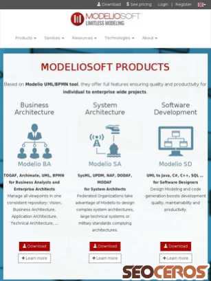 modeliosoft.com/en/home-2.html tablet előnézeti kép
