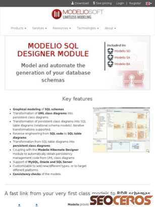 modeliosoft.com/en/modules/sql-designer.html tablet 미리보기