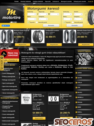motortire.hu tablet előnézeti kép
