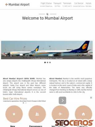 mumbaiairport.com tablet Vista previa
