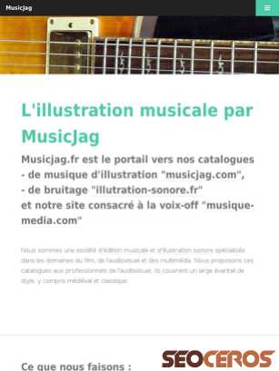 musicjag.fr tablet vista previa