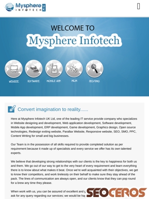 mysphereinfotech.co.uk tablet vista previa