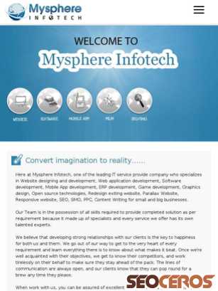 mysphereinfotech.com tablet preview