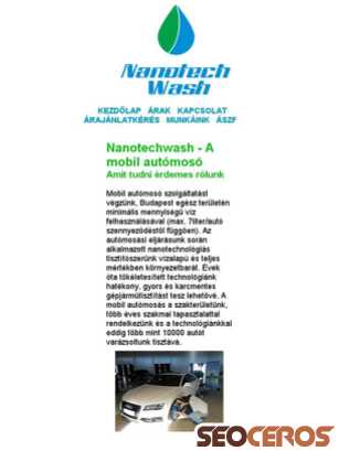 nanotechwash.hu tablet Vista previa