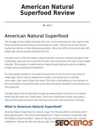 naturalsuperfoodprotein.com tablet Vista previa