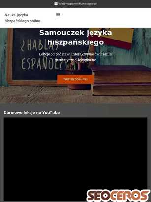 nauka-hiszpanskiego.pl tablet náhled obrázku