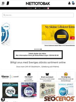 nettotobak.se tablet előnézeti kép