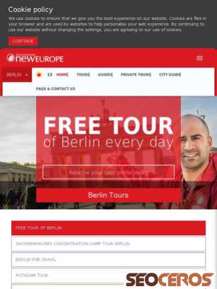 neweuropetours.eu/berlin/en/home tablet előnézeti kép