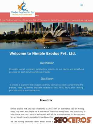nimbleexodus.com tablet prikaz slike