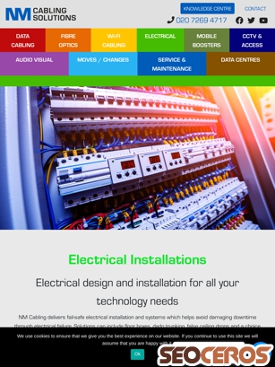 nmcabling.co.uk/services/it-electrical-installations tablet preview