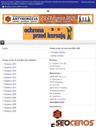 ochronaprzedkorozja.pl tablet Vista previa