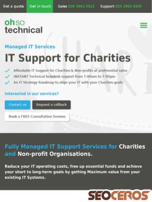 ohsoit.co.uk/it-support-for-charities tablet obraz podglądowy