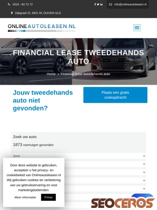 onlineautoleasen.nl/financial-lease-tweedehands-auto tablet previzualizare