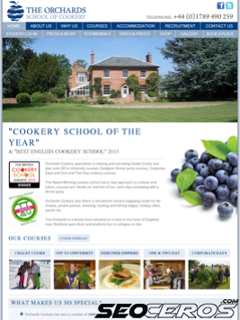 orchardcookery.co.uk tablet preview