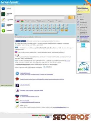 orosz-szotar.hu tablet preview