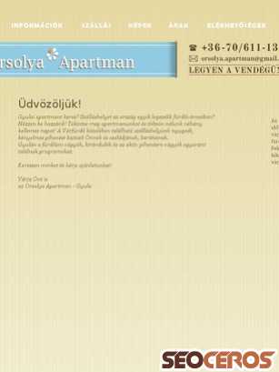 orsolya-apartman.hu tablet förhandsvisning