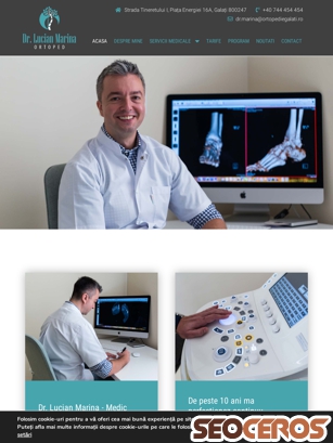 ortopediegalati.ro tablet preview