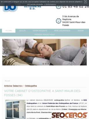 osteopathe-delecroix.fr tablet previzualizare