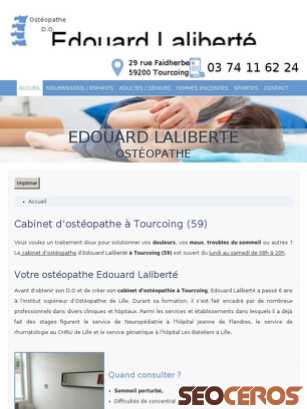 osteopathe-laliberte.fr tablet Vista previa