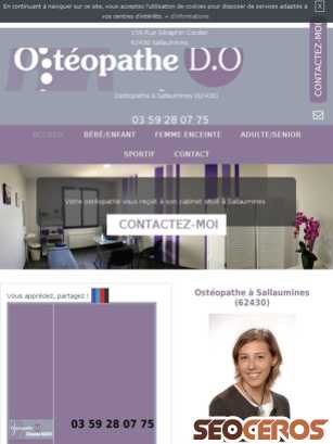osteopathe-sallaumines.fr tablet preview