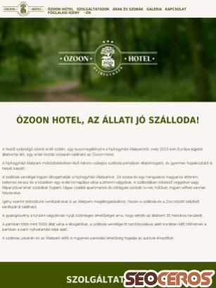 ozoonhotel.hu tablet preview