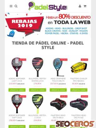 padelstyle.com tablet preview