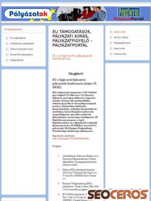palyazatportal.hu tablet előnézeti kép