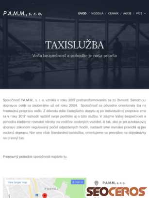 pamm-taxi.sk tablet Vista previa