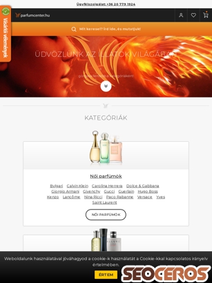 parfumcenter.hu tablet prikaz slike