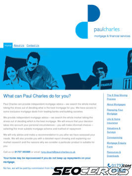 paul-charles.co.uk tablet vista previa