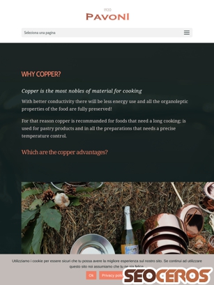 pavoni1920.com/why-copper-pots tablet preview