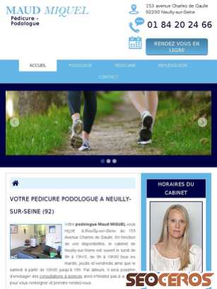 pedicure-podologue-miquel.fr tablet preview