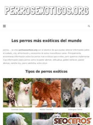 perrosexoticos.org tablet preview