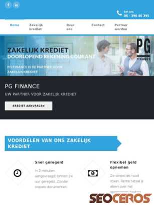 pg-finance.nl tablet förhandsvisning