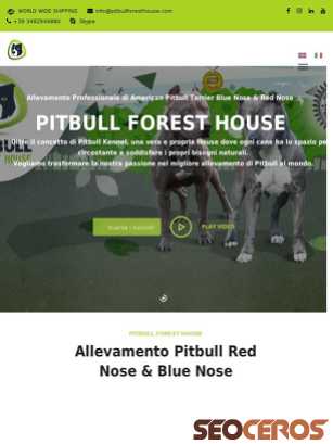 pitbullforesthouse.com tablet Vista previa