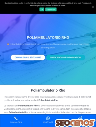 poliambulatoriorho.it tablet vista previa