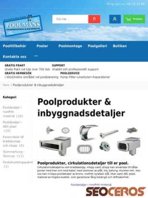 poolmans.se/poolprodukter-inbyggnadsdetaljer.html tablet Vista previa