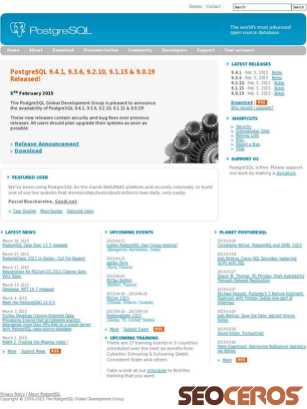 postgresql.org tablet előnézeti kép
