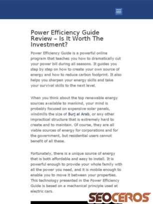 powerefficiencyguid.com tablet preview