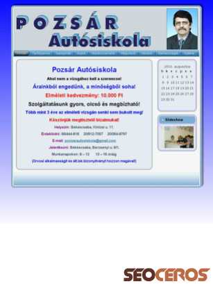 pozsarautosiskola.hu tablet Vista previa