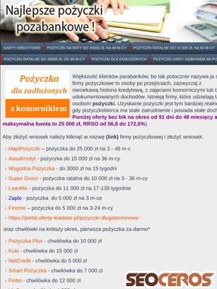 pozyczkabez.pl/z-komornikiem-dla-zadluzonych-fb tablet vista previa