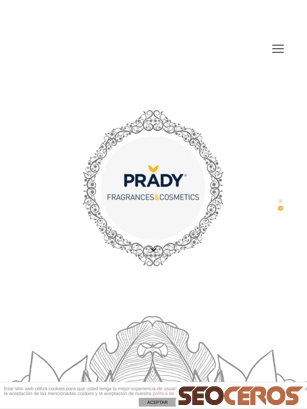 pradyparfums.com tablet vista previa