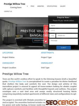 prestigewillowtree.co.in tablet náhľad obrázku