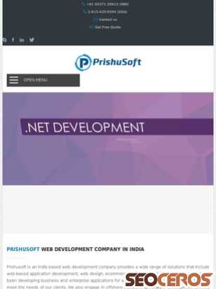 prishusoft.com tablet Vista previa