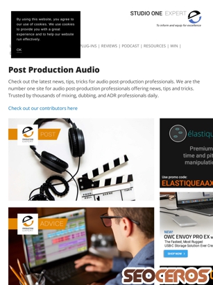 post-production-expert.com tablet preview