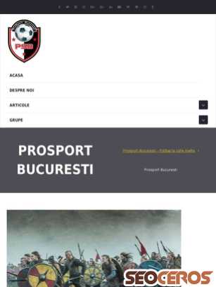 prosportbucuresti.ro tablet Vista previa
