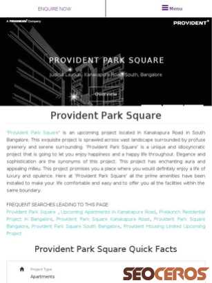 providentparksquare.net.in tablet 미리보기