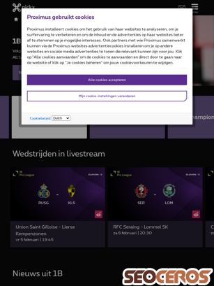 proximus.be/pickx/nl/sport/voetbal/d1b-pro-league tablet obraz podglądowy
