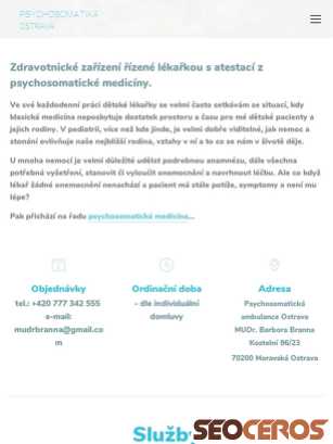 psychosomatikaostrava.cz tablet előnézeti kép