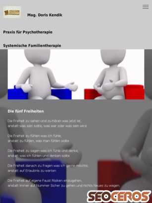psychotherapie-kendik.at tablet preview